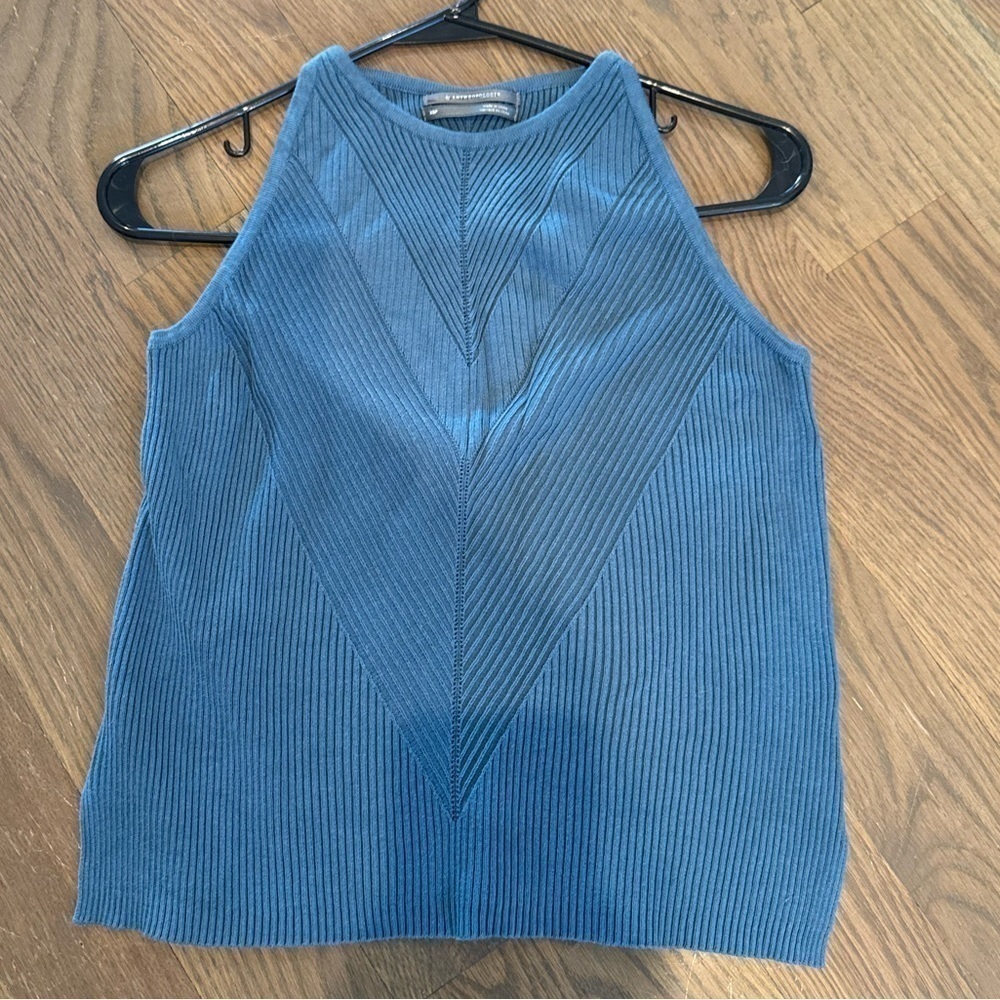 Anthropologie Elegant Teal Sleeveless tank top Women's size Medium XSP y2k H - Picture 7 of 7